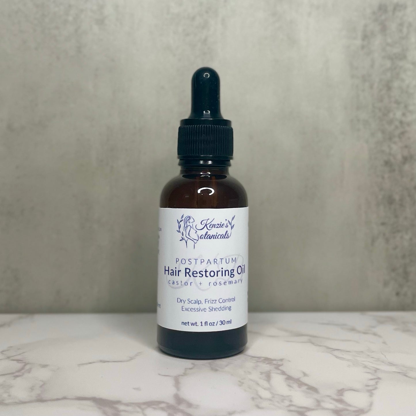 Organic Postpartum Hair Restoring Serum | Argan, Castor, & Rosemary