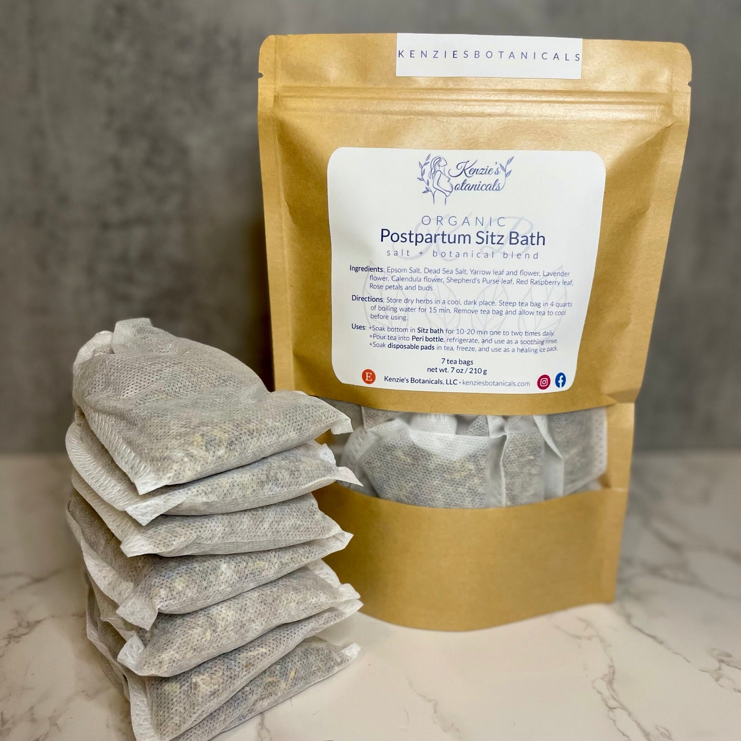 Organic Postpartum Sitz Bath | Salt & Botanical Blend