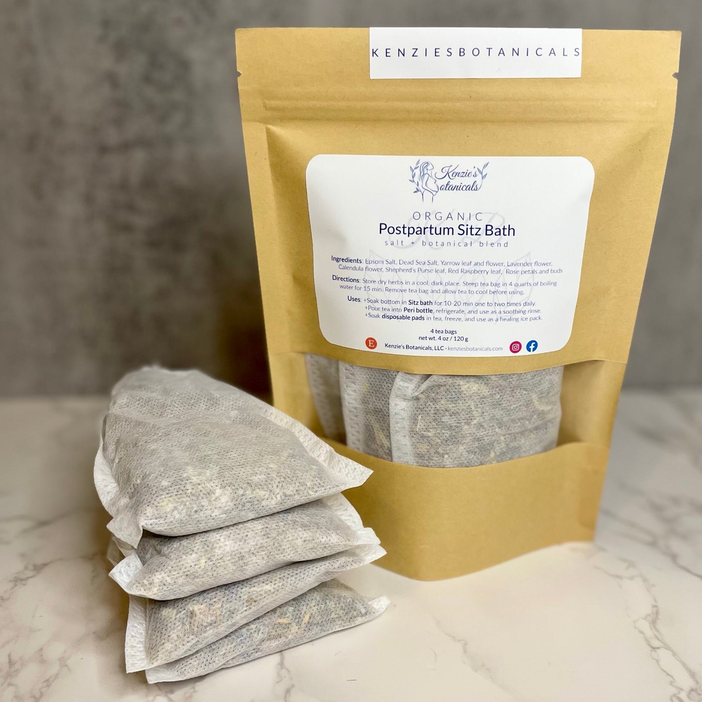 Organic Postpartum Sitz Bath | Salt & Botanical Blend
