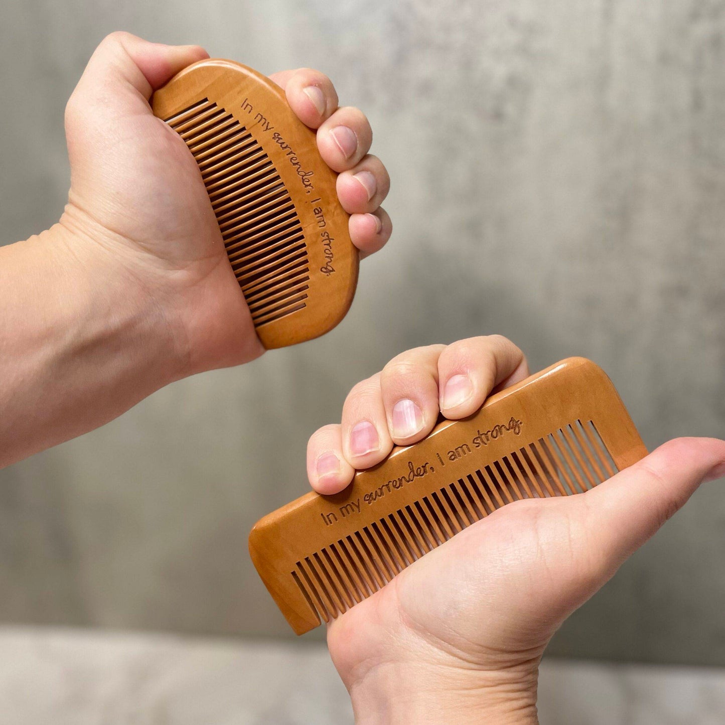 Engraved Labor Comb for Pain Management