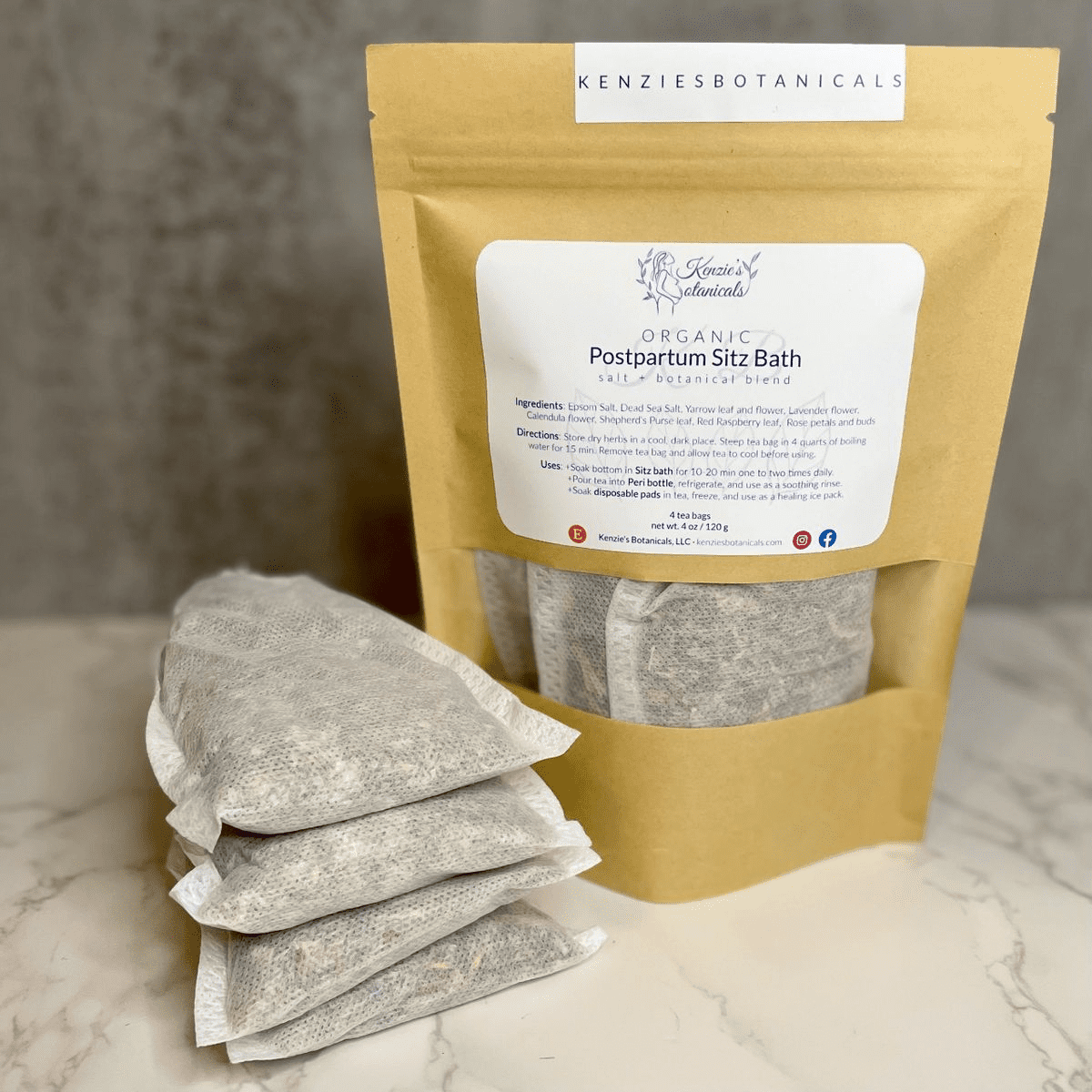 Organic Postpartum Sitz Bath | Salt & Botanical Blend
