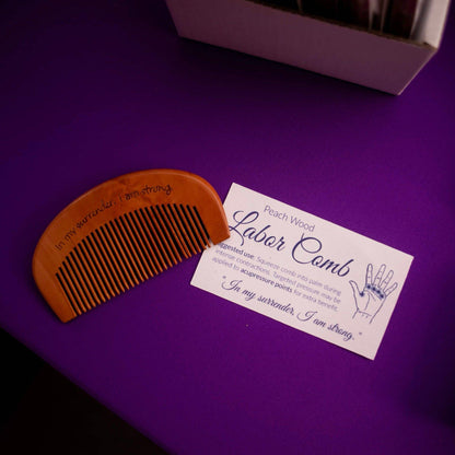 Engraved Labor Comb for Pain Management