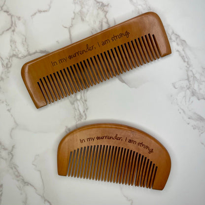 Engraved Labor Comb for Pain Management
