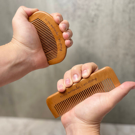 Engraved Labor Comb for Pain Management