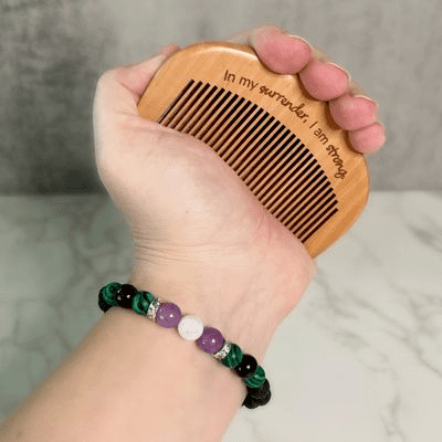 Engraved Labor Comb for Pain Management